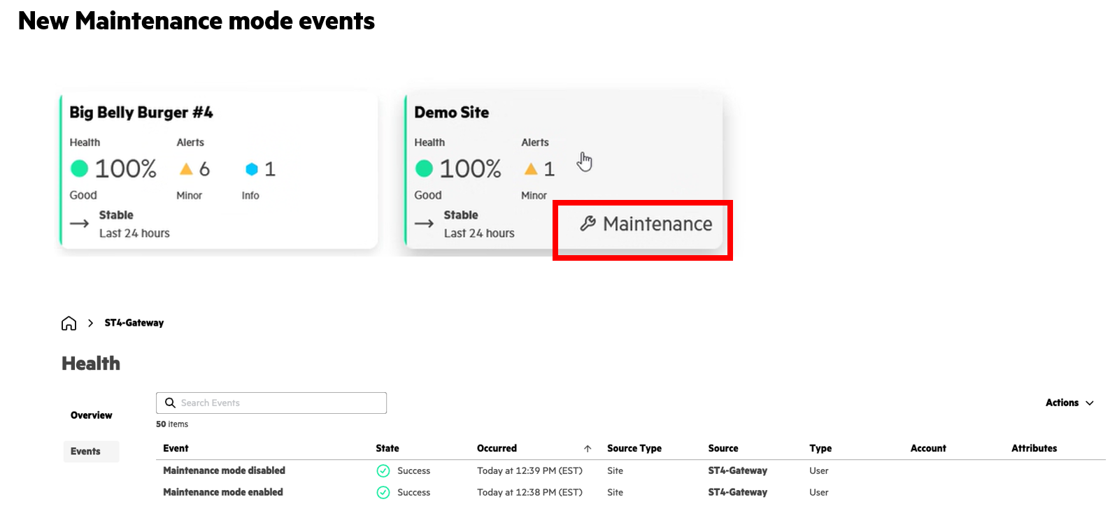 Maintenance Mode